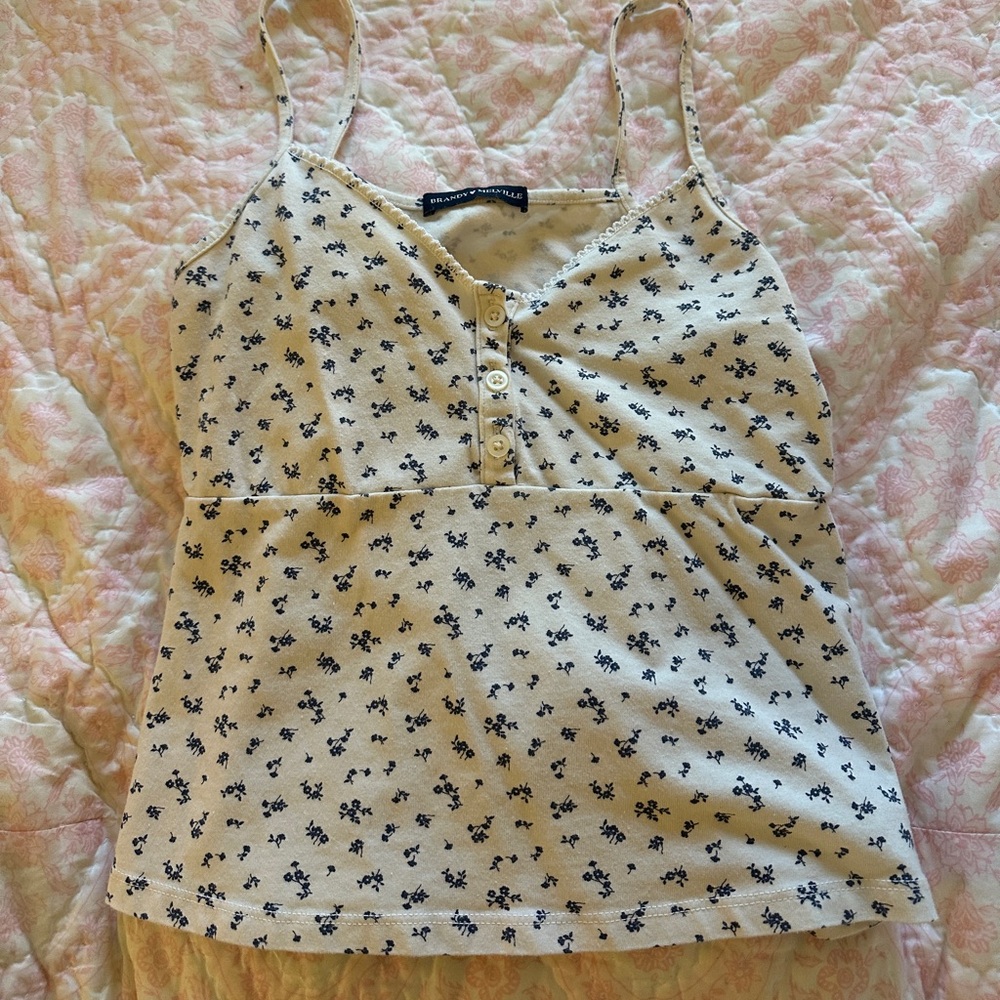 brandy blue floral tank